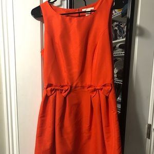Semi Formal Orange w/ bows dance homecoming dress